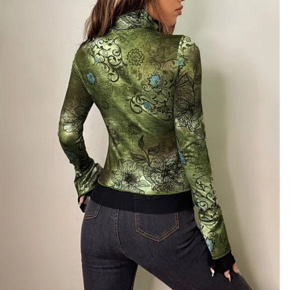 NWT Exclusive Unique Design Flounce Sleeve Top - Picture 6 of 7